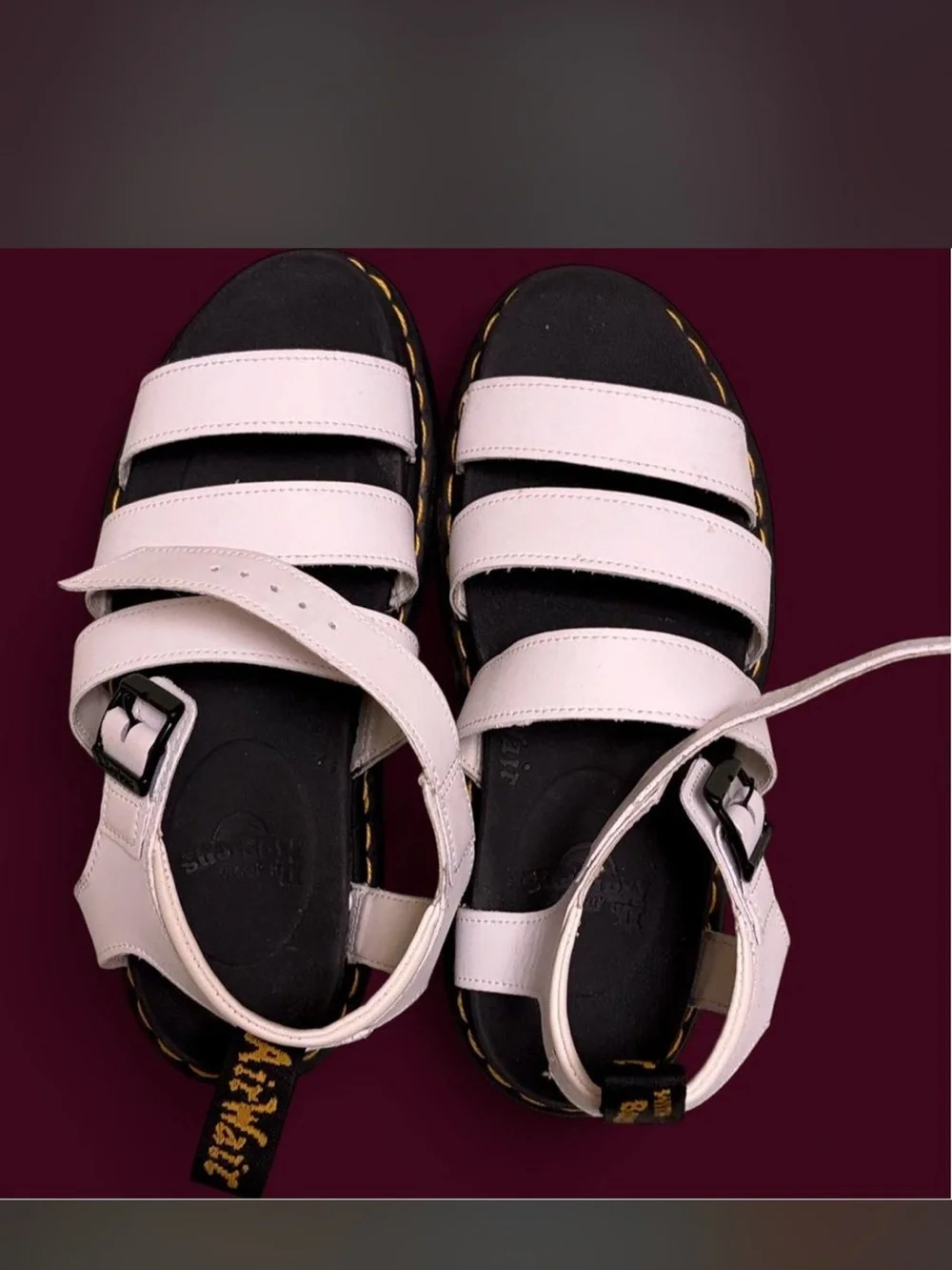 Dr. Martens Women's white Strap Sandals